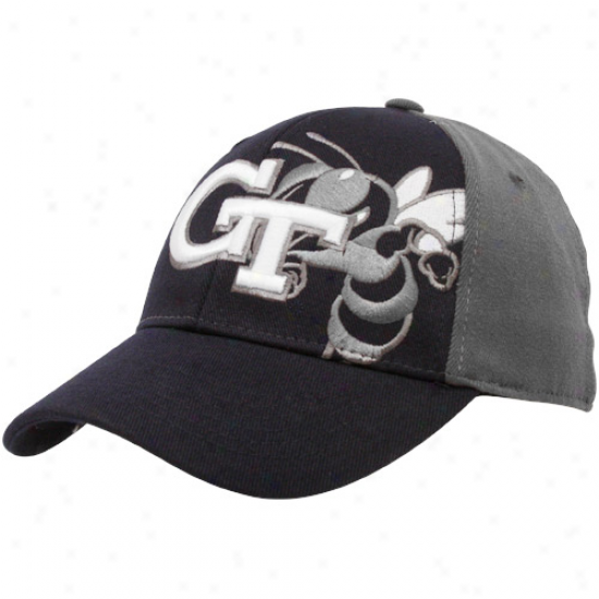 Top Of The World Georgia Tech Yellow Jackets Navy Blue-gray Audible One-fit Hat