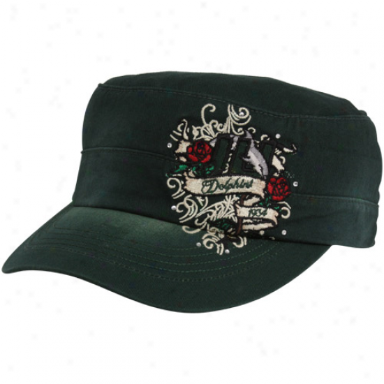 To Of The World Jacksonville University Dolphins Ladies Green Eve Adjustable Military-style Hat