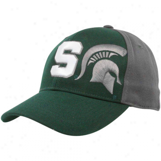 Top Of The World Michigan State Spartans Green-gray Audible One-fit Hat