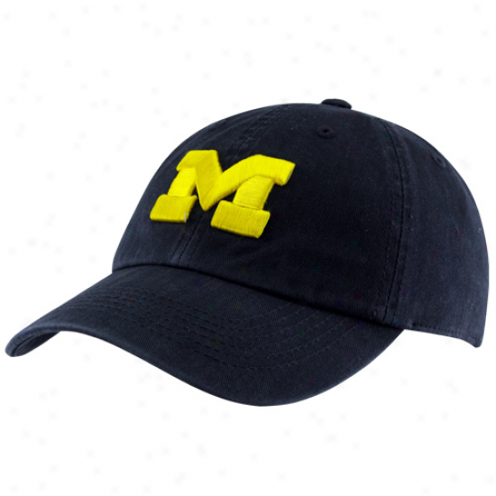 Top Of The World Michigan Wolverines Crew Adjustable Hat - Navy Blue