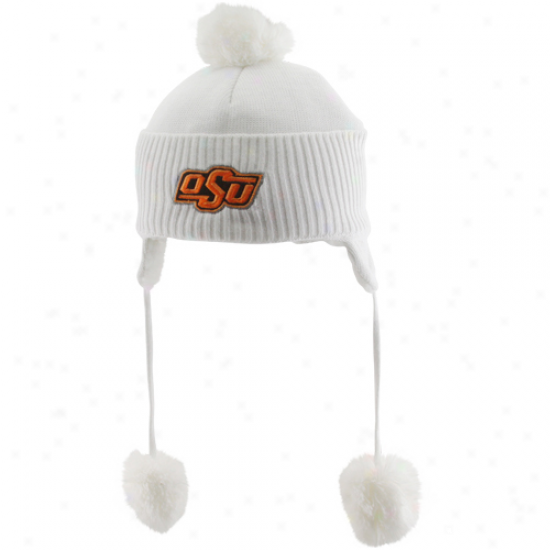 Top Of The World Oklahoma State Cowboys Infant White Teddy Toboggan Knit Beanie