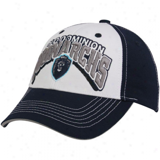 Top Of The World Old Dominion Monarchs Ships of war Blue-ahite Big Interwoven Adjustable Hat