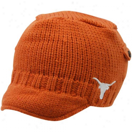 Top Of The Planet Texas Longhorns You5h Burnt Orange Bobby Cable Knit Beanie