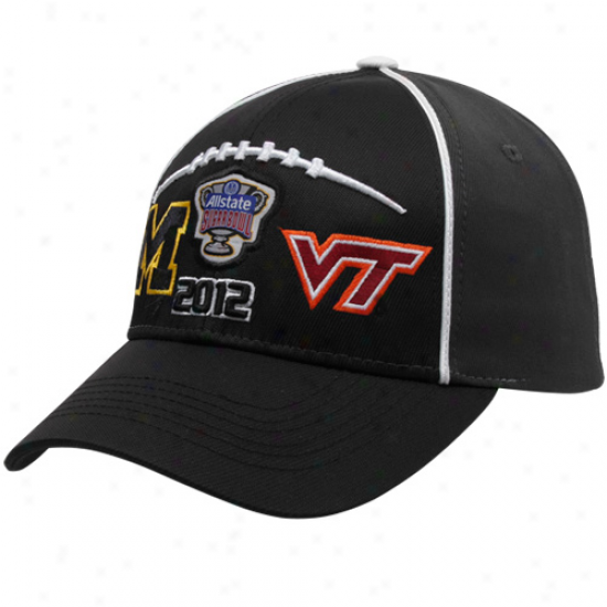 Top Of The World Virginia Tech Hokies Vs. Michigan Wolverines Black 2012 Sugar Bowl Bound Dueling Adjustable Hat