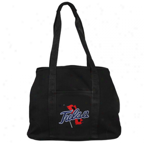 Tulsa Golden Tornado Ladies Black Domestic Tote Bag