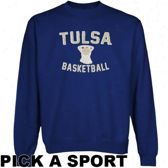 Tulsa Golden Hurricane Legacy Crew Neck Fleece Sweatshirt - Noble Blue