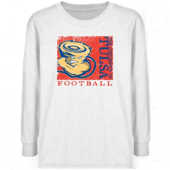 Tulsa Golden Hurricane Youth White Sport Stamp T-shirt