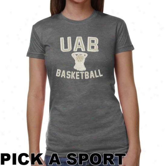 Uab Blazers Ladies Legacy Junior's Tri-blend T-shirt - Ash