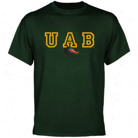 Uab Blazers Wordmark Logo T-shirt - Green