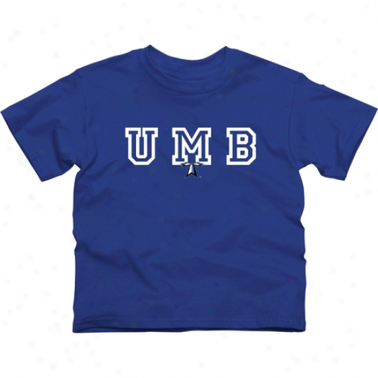 Umass Boston Beacons Youth Wordmark Logo T-shirt - Royal Blue