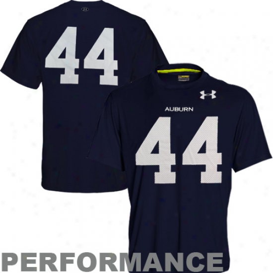 Under Armour Auburn Tigers #44 Navy Blue Catalyst Performance T-shirt