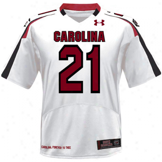 Under Armour South Carolina Gamecocks #21 Replica Football Jersey - White