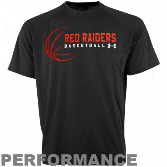 Under Armour Texas Tech Red Raiders Black Basketball Tech Performance T-shirt
