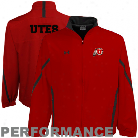 Under Armour Utah Utes Red Sideline Full Zip Performance Jacket