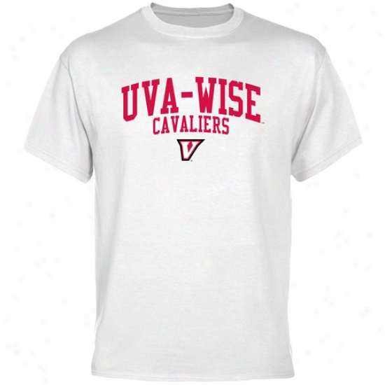 University Of Virginia At Wise Highland Cavaliers Team Arch T-shirt - White