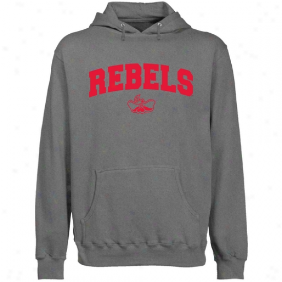 Unlv Runnin Rebels Gunmetal Mascot Arch Lightweight Pullover Hooddy