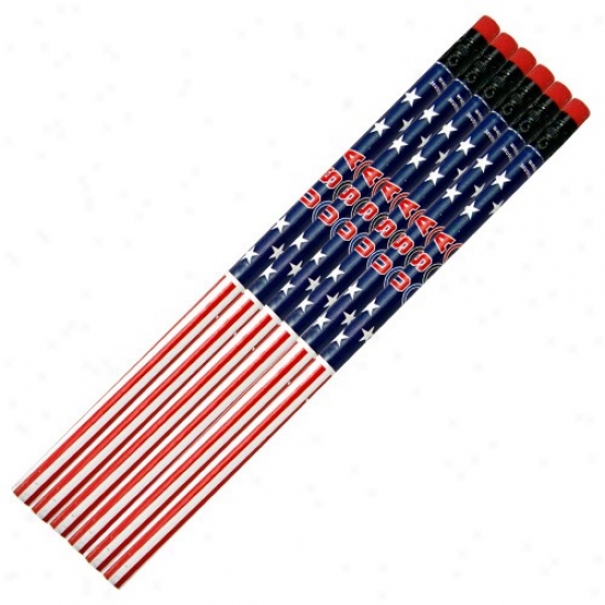 Usa Olympic Team 6-pack Team Logo Pencil Set