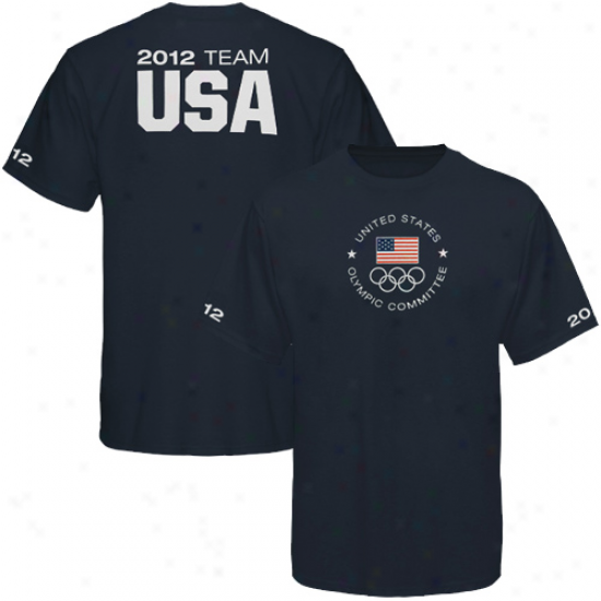 Usa Olympic Team Youth Navy Blue Olympic Committee T-shirt