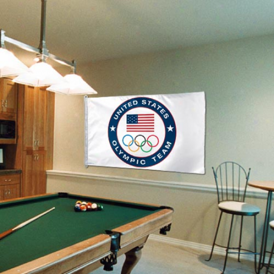 Usa Olympics 3' X 5' Emblem Flag