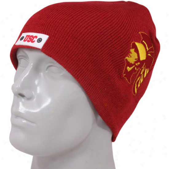 Usc Trojans Cardinal Original Helmet Beanie