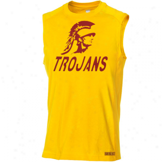 Usc Trojans Dart Sleeveless T-shirt - Gold