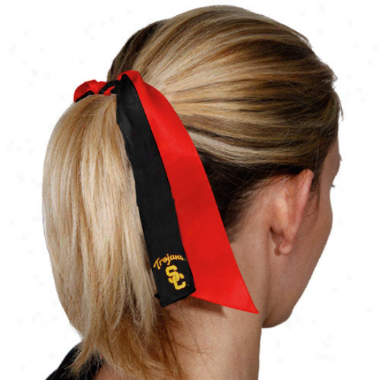 Usc Trojans Streamer Ponytail Holder