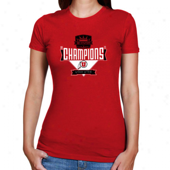 Utah Utes Ladies 2011 Sun Bowl Champions T-shirt - Red