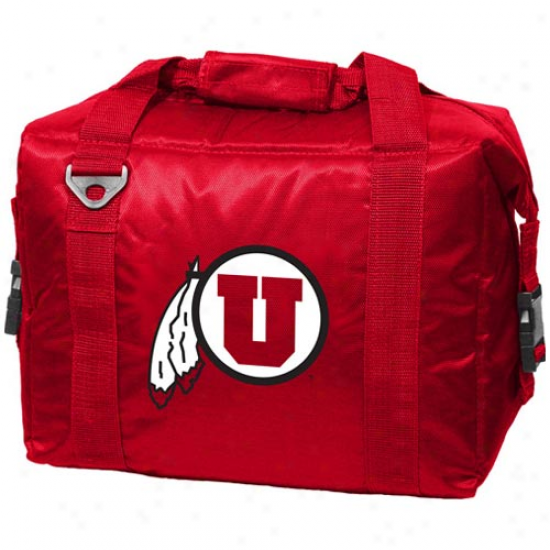 Utah Utes Red Enbroidered 12-pack Cooler