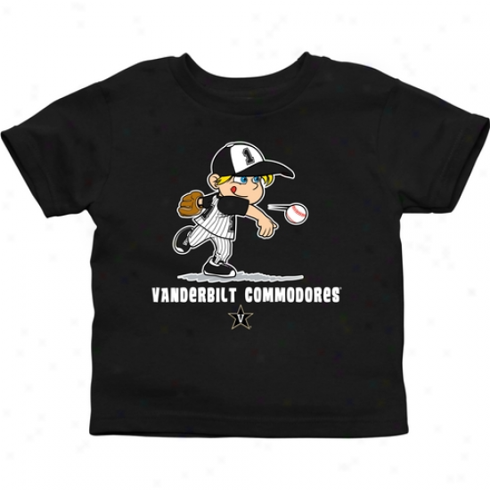 Vanderbilt Commodores Infant Boys Baseball T-shirt - Black