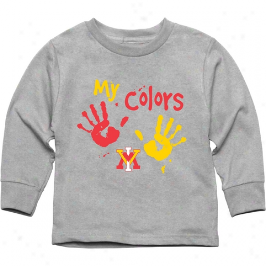 Virginia Military Institute Keydets Toddler My Colors Long Sleeve T-shirt - Ash