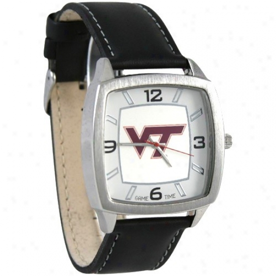 Virginia Tech Hokies Leather Banded Retro Watch