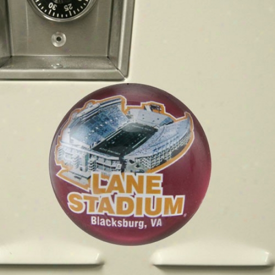 Virginia Tech Hokies Stadium Patagon Crystal Magnetized Paperweight