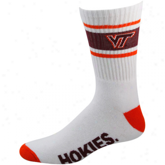 Virginia Tech Hokies Striped Cushion Crew Socks