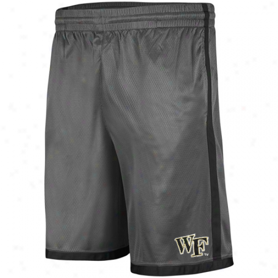 Wake Foreqt Demon Deacons Draft Mesh Shorts - Charcoal