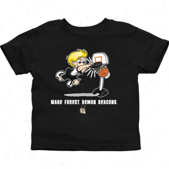 Wake Forest Demon Deacons Infant Boys Basketball T-shirt - Black