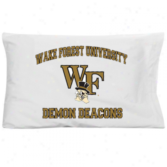 Wake Forest Demon Deacons White Traditional Pillow Case