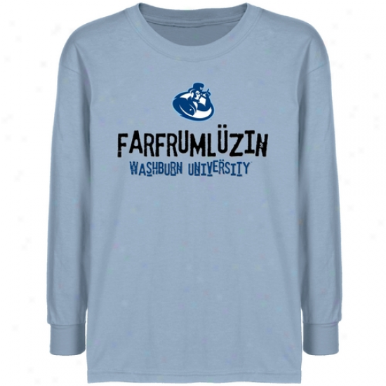 Washburn Ichabods Youth Light Blue Farfrumluzin T-shirrt