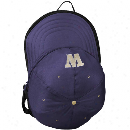 Washington Huskies Purple-blwck Expandable Hat Backpack
