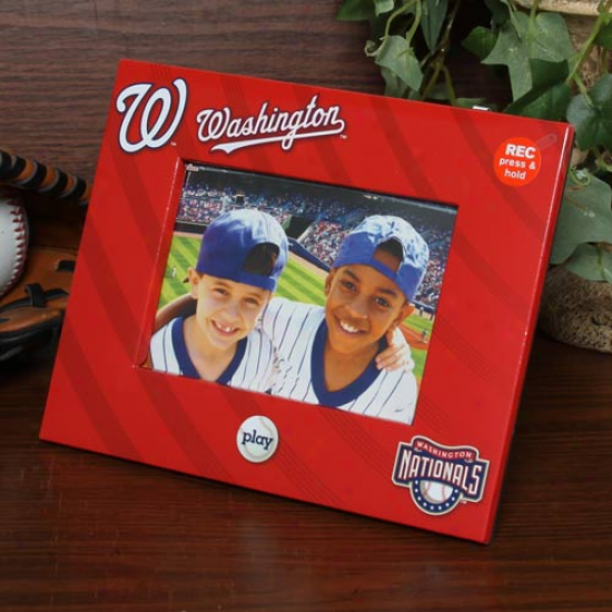 Washington Nationals 4'' X 6'' Red Takking Picture Frame