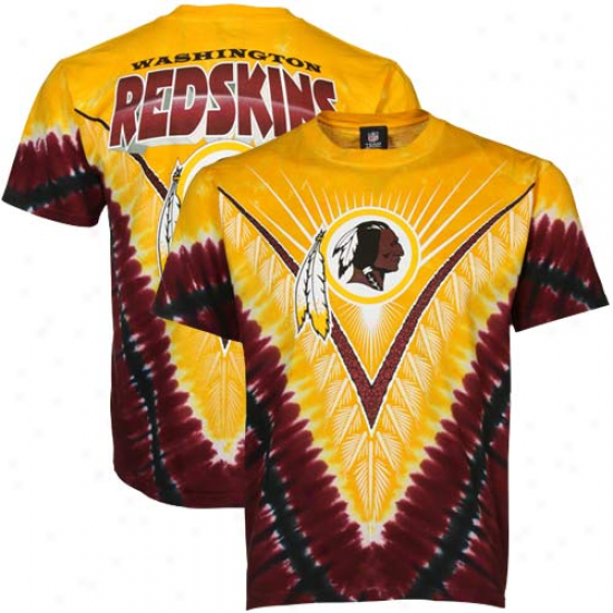 Washington Redskins Tie-dye Premium T-shirt - Gold/burgundy