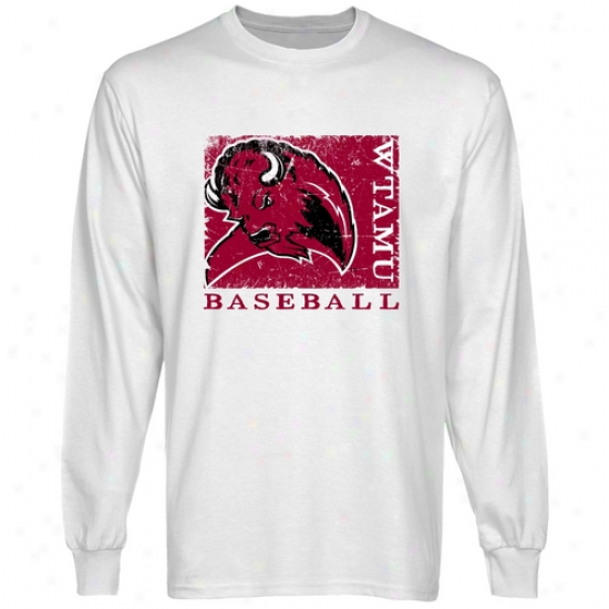 West Texas A&m Buffalo White Sport Stammp Long Sleeve T-shirt