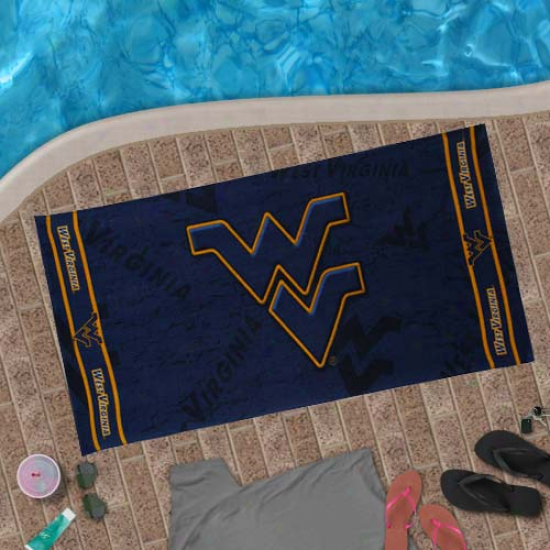 West Virginia Mountaineers 30'' X 60'' Navy Blue Beach Towel