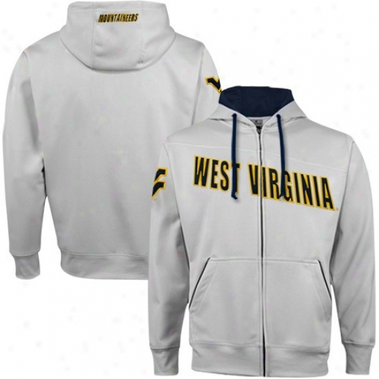Western Virginia Mountaineers Gray Pro-star Full Zip Hoody Sweatshirt