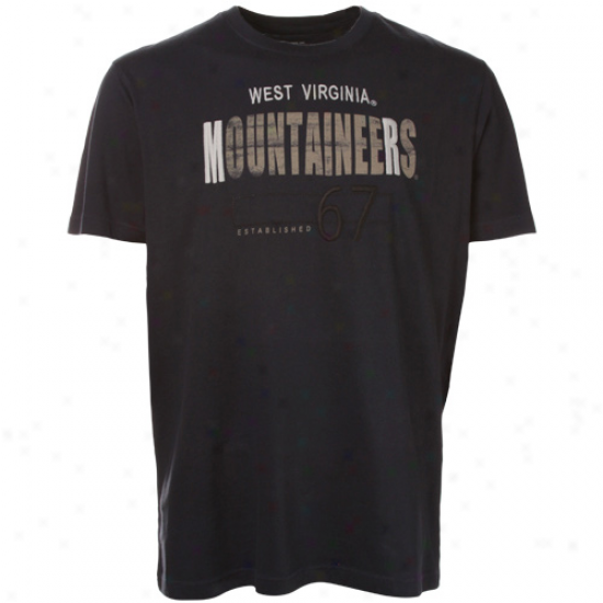 West Virginia Mountaineers Navy Blue Apache Premium T-shirt