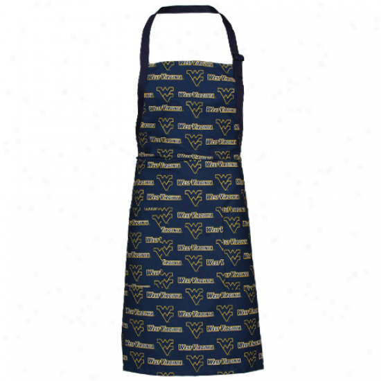 West Virginia Muontaineers Navy Blue Bbq Apron