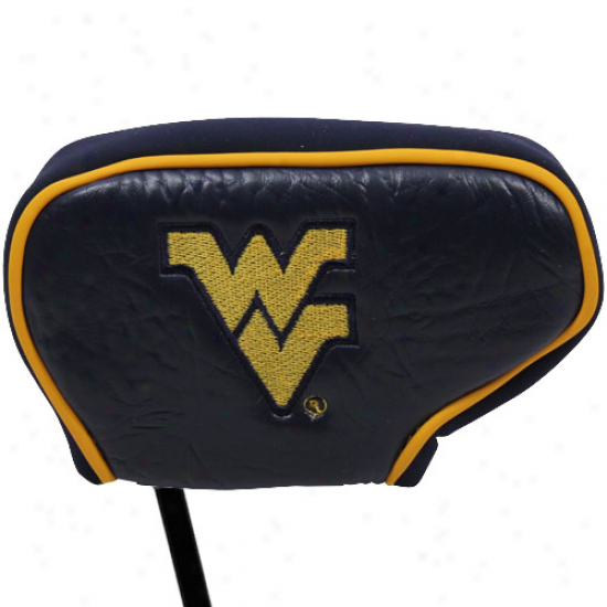 West Virginia Mountaineers Navy Blue Blade Putter Cover