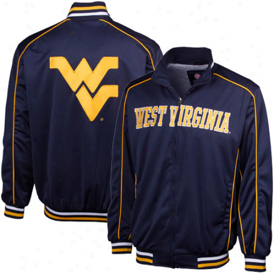 Western Virginia Mountaineers Na\/y Blue Spotlight Full Zip Track Jacket