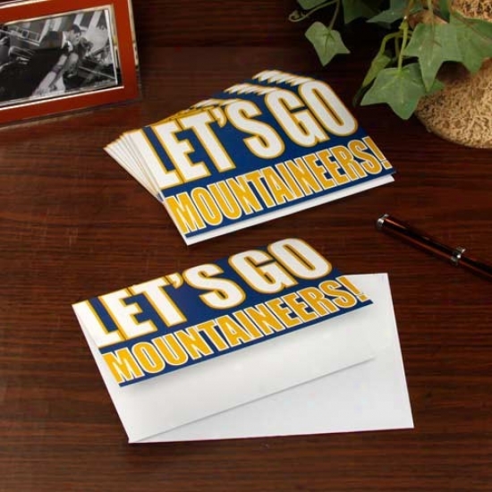 West Virginia Mountaineers Slogan Note Cards