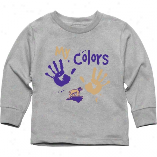 Western Carolina Catamounts Toddler My Colors Long Sleeve T-shirt - Ash