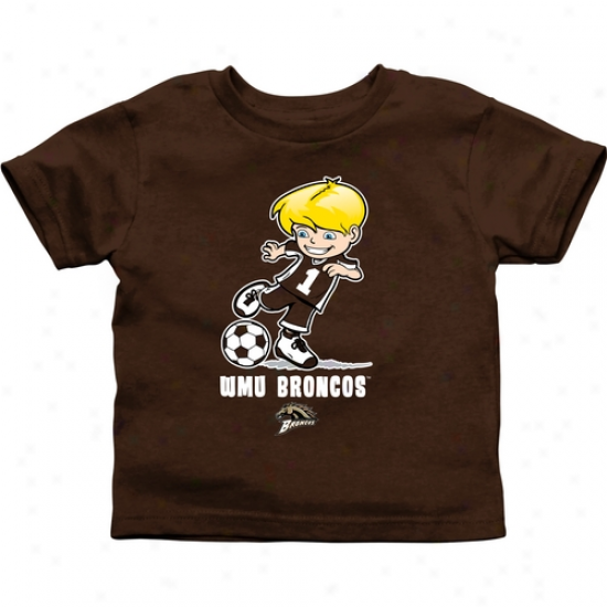 Western Michigan Broncos Toddler Boys Soccer T-shirt - Brown